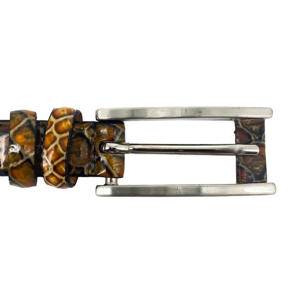 QUALHEIM BOLLORINI Leather Snakeskin Belt - Picture 12 of 12